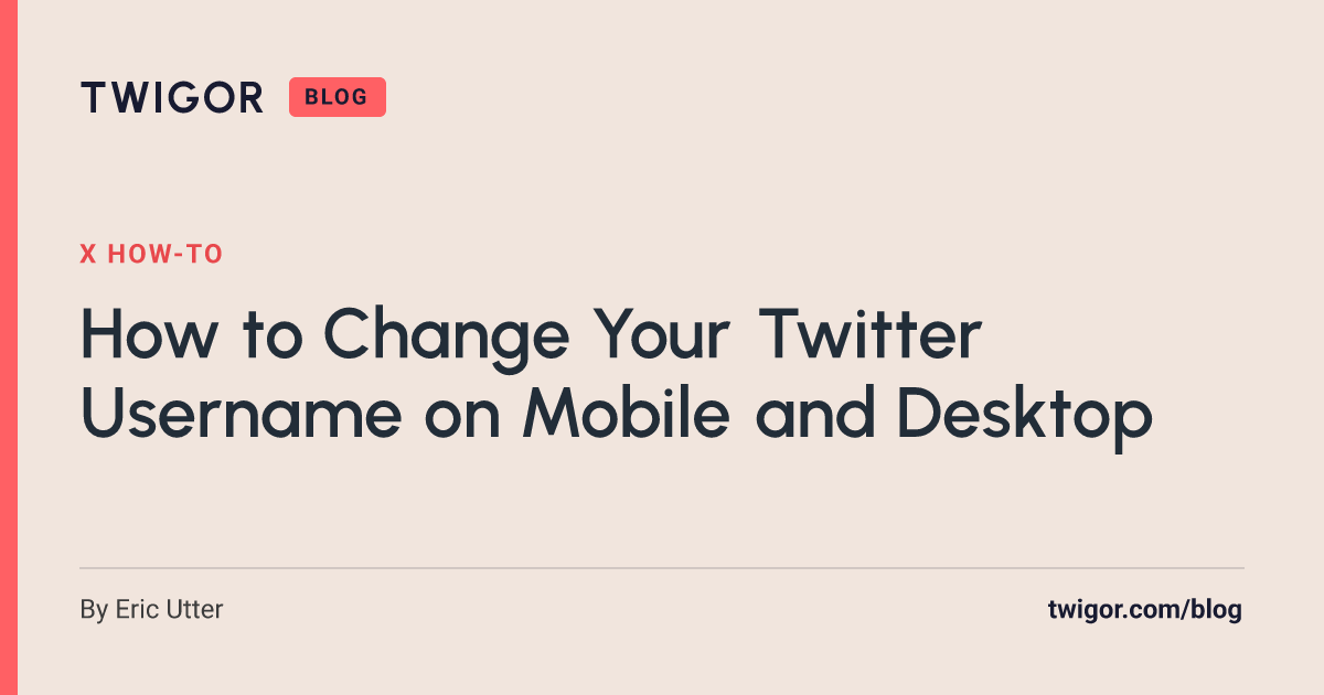 Change your username